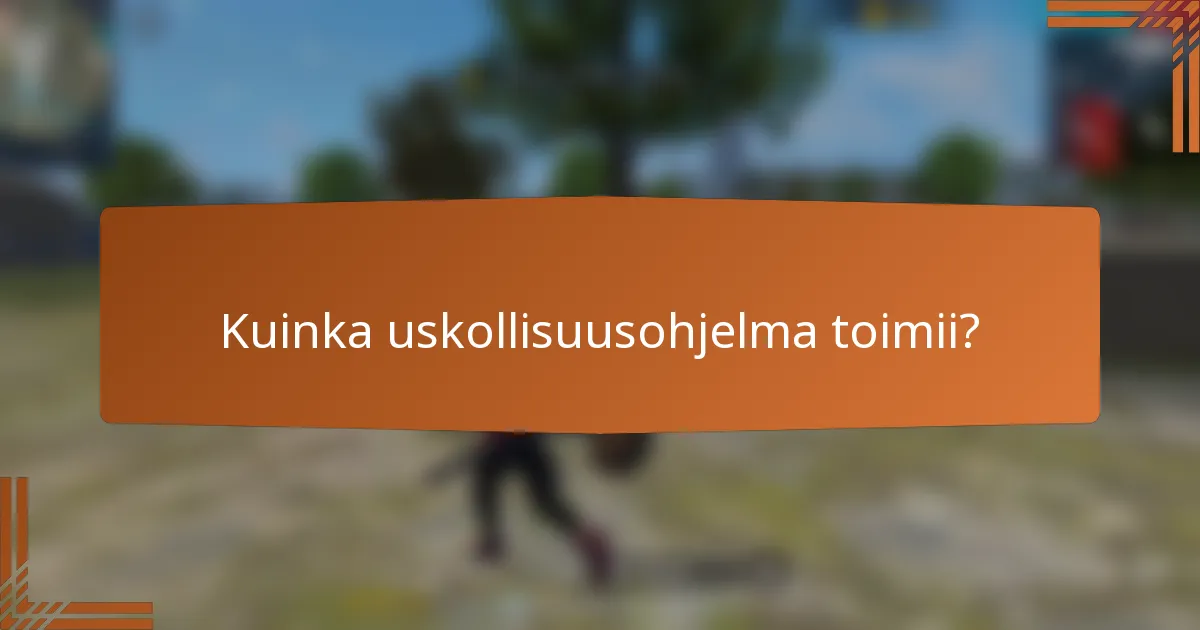 Kuinka uskollisuusohjelma toimii?